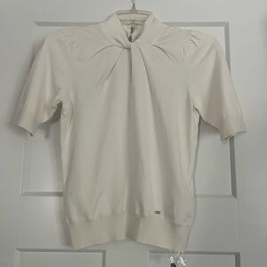 Ted Baker London knot detail Cream Short Sleeve Sweater